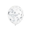 Picture of LATEX BALLOONS SILVER  CONFETTI 12 INCH 6 PACK